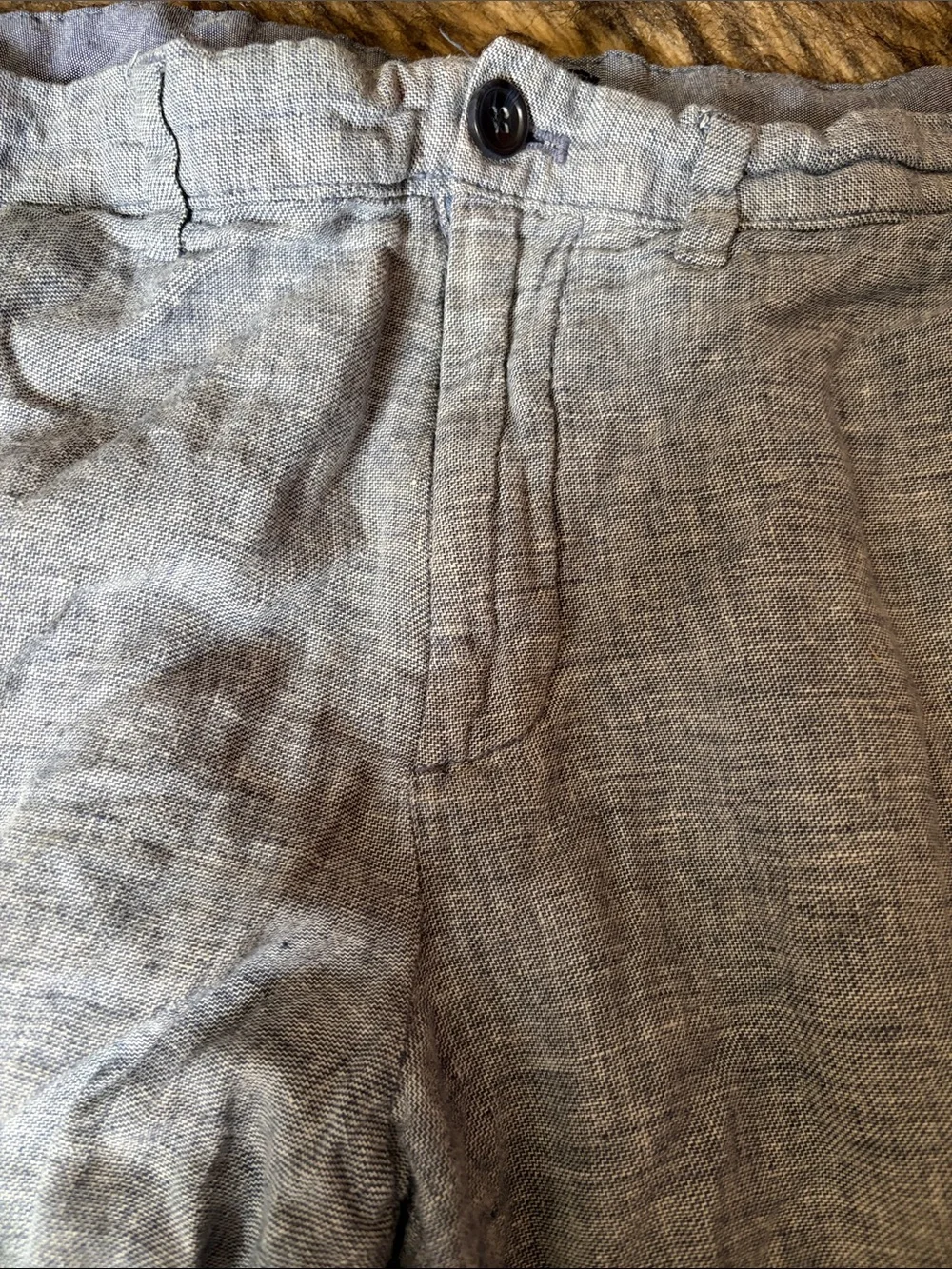 Banana Republic Light Gray Heathered Flat-Front Men's Shorts Size 33